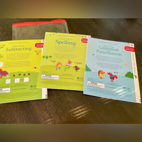 Usborne Wipe Clean Key Skills Learning Books - lot of 3 - Picture 5 of 6